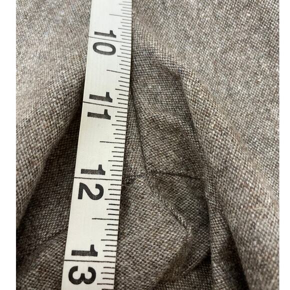 Ted Baker NWT Shuttle Leyden Flannel Brown Trousers Size 34R Flat Front Wool - Picture 10 of 11